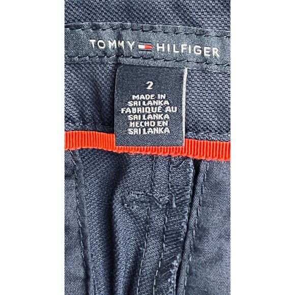 Tommy Hilfiger Pants Straight Leg Sailor Style Size 2 Navy Blue Button Detail - Picture 13 of 14
